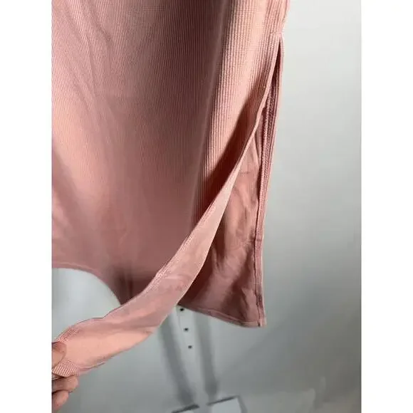 NWT Halara Ribbed High Waisted Bodycon Midi Casual Skirt Mellow Rose Medium - Picture 9 of 15